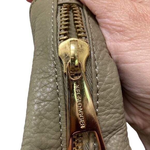 Kelsi Dagger McKenzie Sage Hobo Pebble Leather Shoulder Tote Bag Green NEW* - Picture 10 of 16